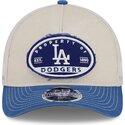petten-gebogen-meerkleurig-snapback-9forty-m-crown-a-frame-fray-van-los-angeles-dodgers-mlb-van-new-era