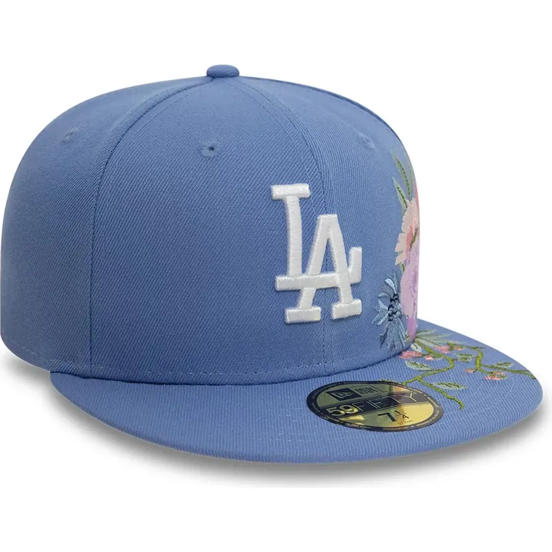 new-era-flat-brim-59fifty-floral-los-angeles-dodgers-mlb-blue-fitted-cap