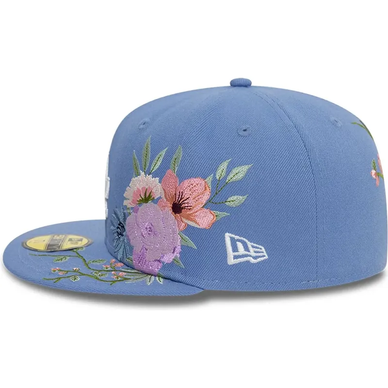 petten-plat-blauw-fitted-59fifty-floral-van-los-angeles-dodgers-mlb-van-new-era