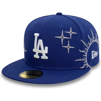 Gorra plana azul ajustada 59FIFTY Zodiac de Los Angeles Dodgers MLB de New Era