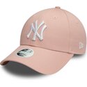 new-era-curved-brim-women-9forty-colour-essential-new-york-yankees-mlb-pink-adjustable-cap