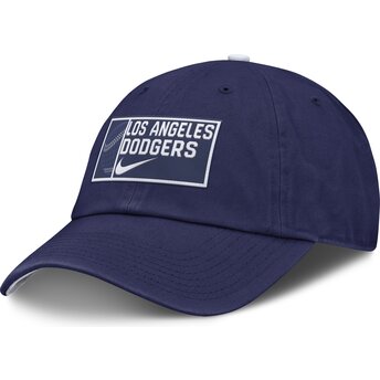 Petten gebogen blauw verstelbaar Primetime Club Unstructured Organic Cotton van Los Angeles Dodgers MLB van Nike