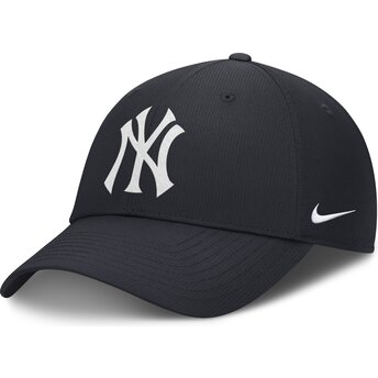 Gorra curva azul marino ajustable Club Structured UV Poly Ripstop de New York Yankees MLB de Nike