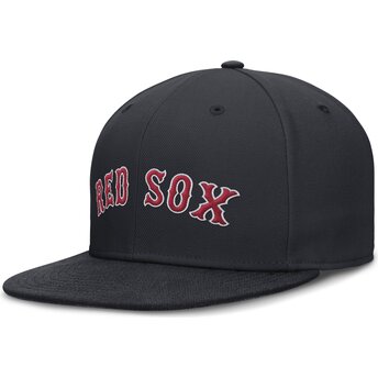 Petten plat marineblauw aangepast Dri-Fit True Structured Round Bill van Boston Red Sox MLB van Nike