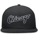 petten-plat-zwart-aangepast-dri-fit-true-structured-round-bill-van-chicago-white-sox-mlb-van-nike
