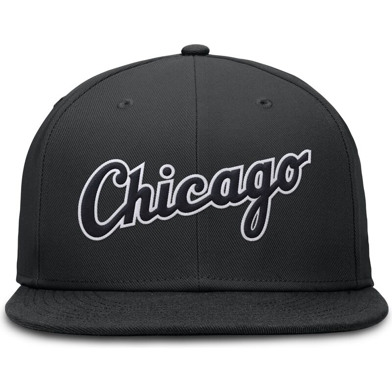 petten-plat-zwart-aangepast-dri-fit-true-structured-round-bill-van-chicago-white-sox-mlb-van-nike