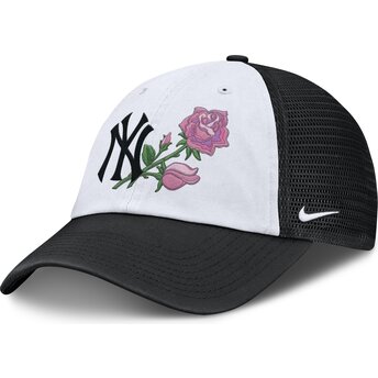 Nike Mothers Day Club Unstructured New York Yankees MLB Black and White Adjustable Trucker Hat