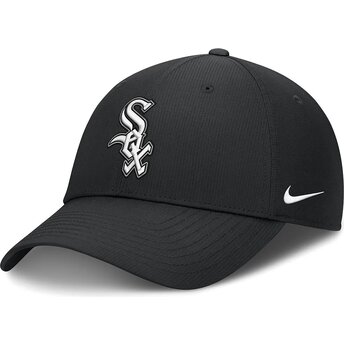 Petten gebogen zwart verstelbaar Club Structured UV Poly Ripstop van Chicago White Sox MLB van Nike