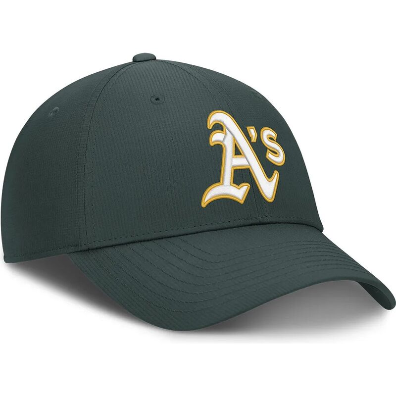 petten-gebogen-groen-verstelbare-band-club-structured-uv-poly-ripstop-van-oakland-athletics-mlb-van-nike