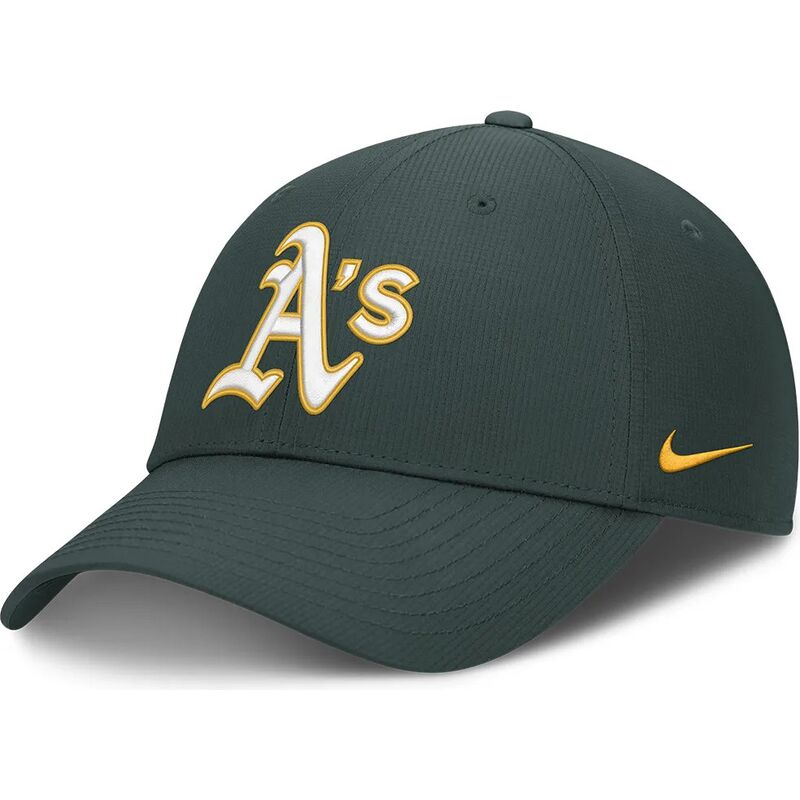 petten-gebogen-groen-verstelbare-band-club-structured-uv-poly-ripstop-van-oakland-athletics-mlb-van-nike