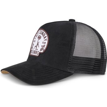 Petten gebogen zwart snapback Lazy Classic HFT van Djinns