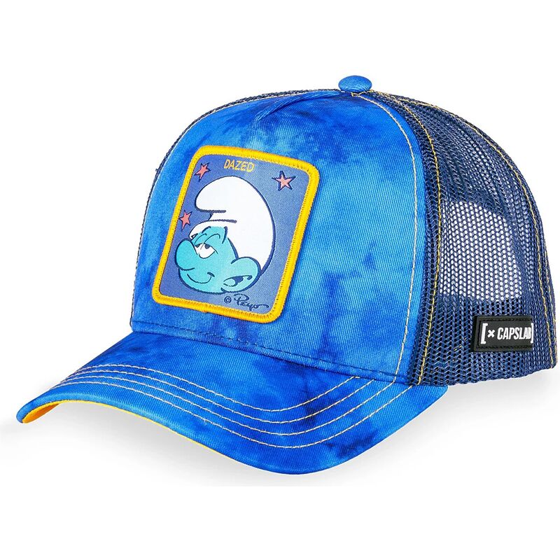 petten-gebogen-blauw-snapback-de-smurfen-van-capslab