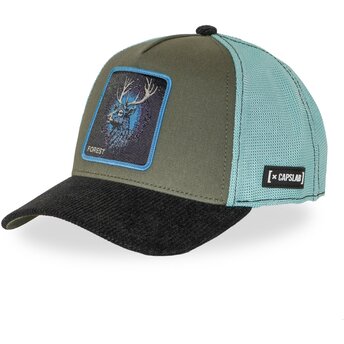 Petten gebogen multicolor snapback Hert Beasts van Capslab