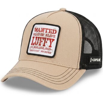 Petten gebogen beige snapback Monkey D. Luffy One Piece van Capslab