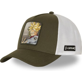 Gorra trucker verde y blanca Trunks DBS8 FUTB Dragon Ball de Capslab