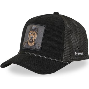 Petten gebogen zwart snapback Hip Hop Dogz van Capslab