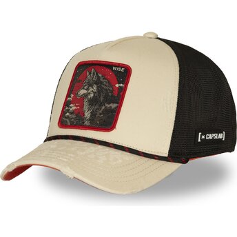 Gorra trucker beige y negra lobo Wise BEA3 WISB Beasts de Capslab