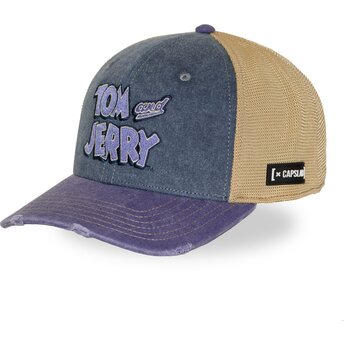 Petten gebogen meerkleurig snapback TAJ8 TAJB Tom en Jerry Looney Tunes van Capslab