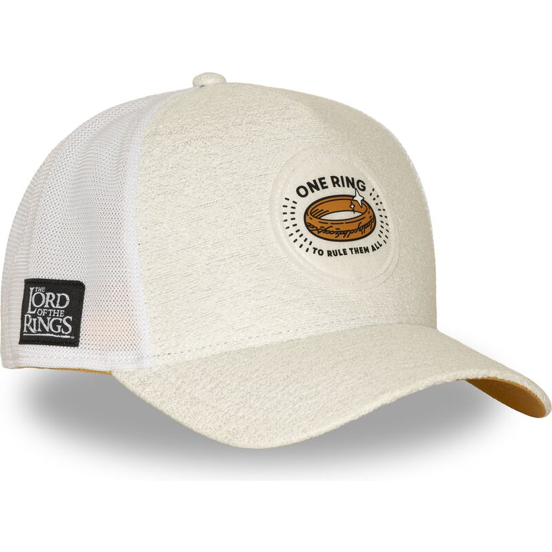 capslab-the-one-ring-lotr2-pctrinb-the-lord-of-the-rings-cream-and-white-trucker-hat capslab-the-one-ring-lotr2-pctrinb-the-lord-of-the-rings-cream-and-white-trucker-hat