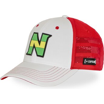 Capslab OET1 ATTB Captain Tsubasa White and Red Trucker Hat