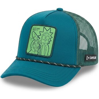 Petten gebogen groen snapback Rick en Morty Rick en Morty van Capslab