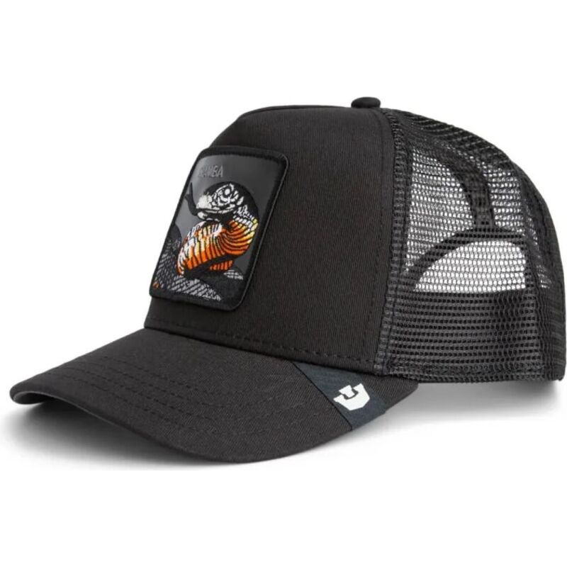 gorra-trucker-negra-serpiente-mamba-the-farm-premium-de-goorin-bros