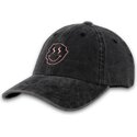 gorra-curva-negra-ajustable-smiley-washed-de-pica-pica