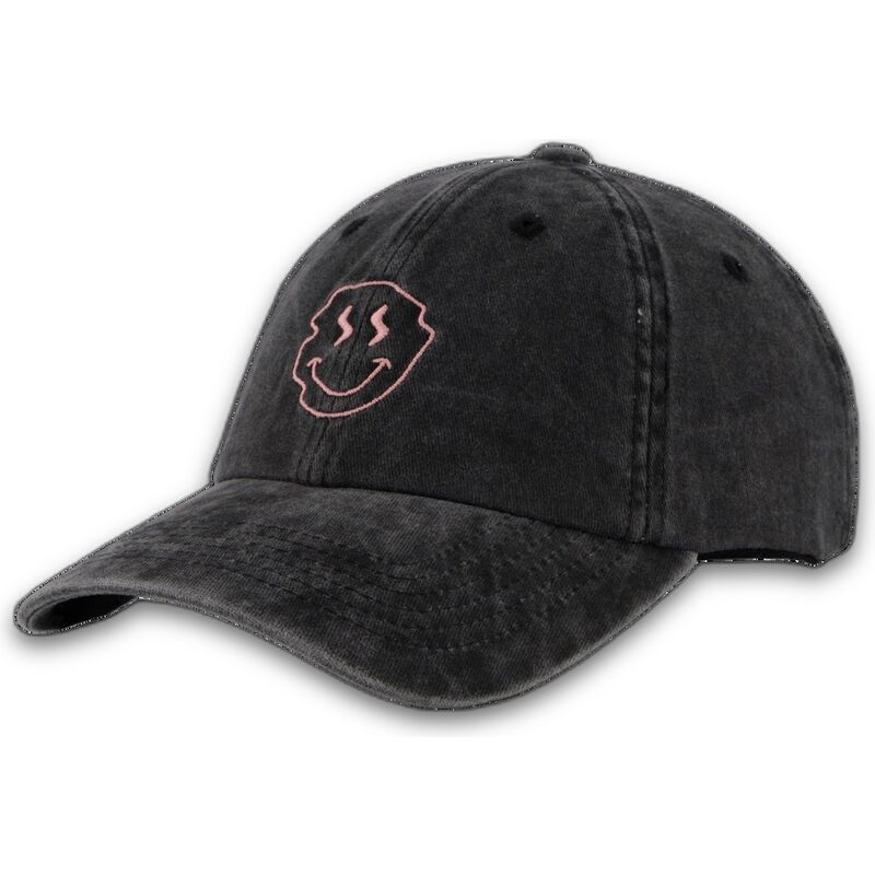 gorra-curva-negra-ajustable-smiley-washed-de-pica-pica