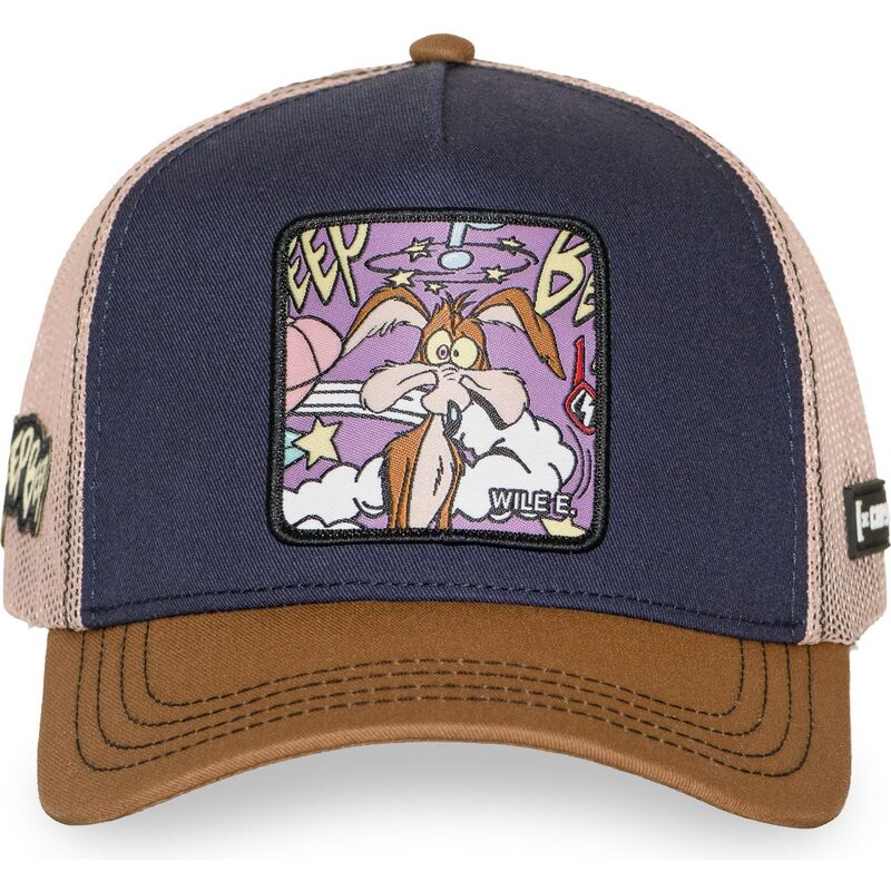 gorra-trucker-azul-marino-y-marron-coyote-loo13-wilb-looney-tunes-de-capslab gorra-trucker-azul-marino-y-marron-coyote-loo13-wilb-looney-tunes-de-capslab