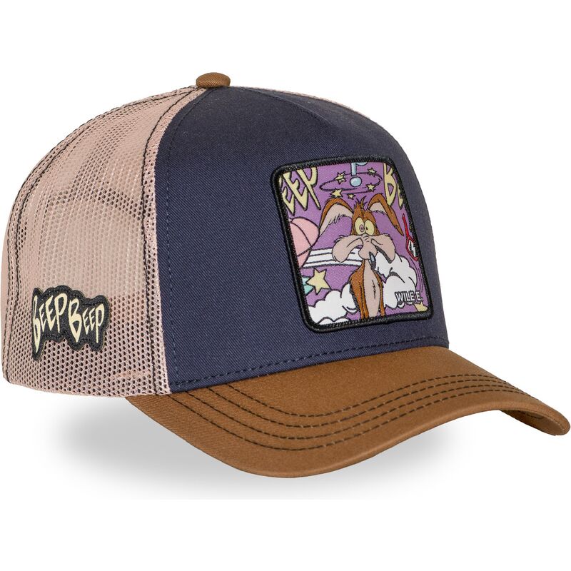 gorra-trucker-azul-marino-y-marron-coyote-loo13-wilb-looney-tunes-de-capslab gorra-trucker-azul-marino-y-marron-coyote-loo13-wilb-looney-tunes-de-capslab