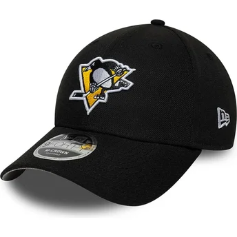New Era Curved Brim 9FORTY M-Crown Team Pittsburgh Penguins NHL Black Snapback Cap