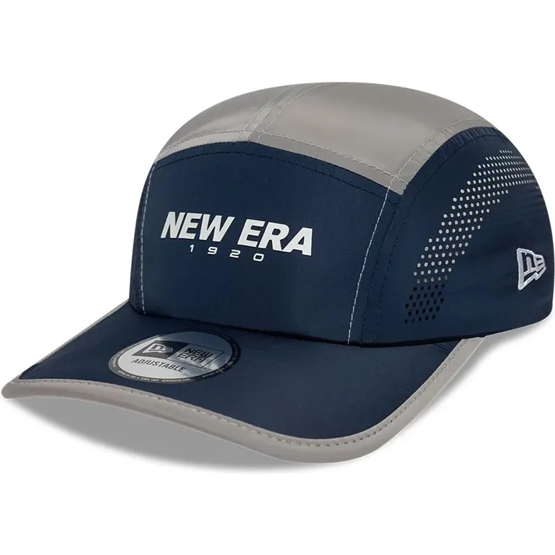gorra-5-panel-curva-azul-marino-ajustable-runner-colour-block-de-new-era