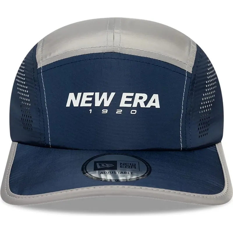 gorra-5-panel-curva-azul-marino-ajustable-runner-colour-block-de-new-era