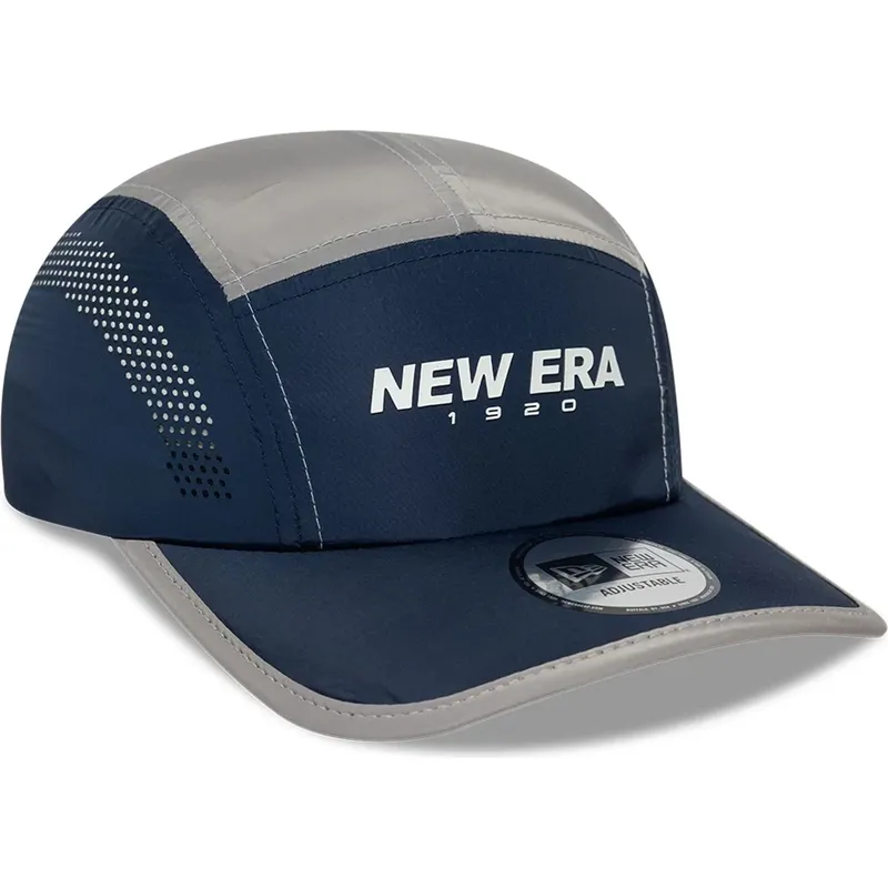 gorra-5-panel-curva-azul-marino-ajustable-runner-colour-block-de-new-era