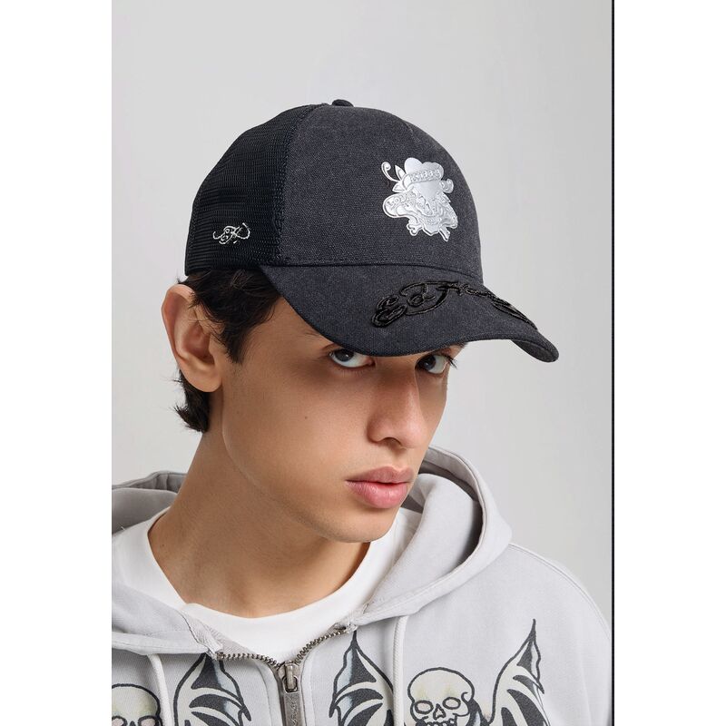 gorra-trucker-negra-love-kills-slowly-washed-de-ed-hardy gorra-trucker-negra-love-kills-slowly-washed-de-ed-hardy