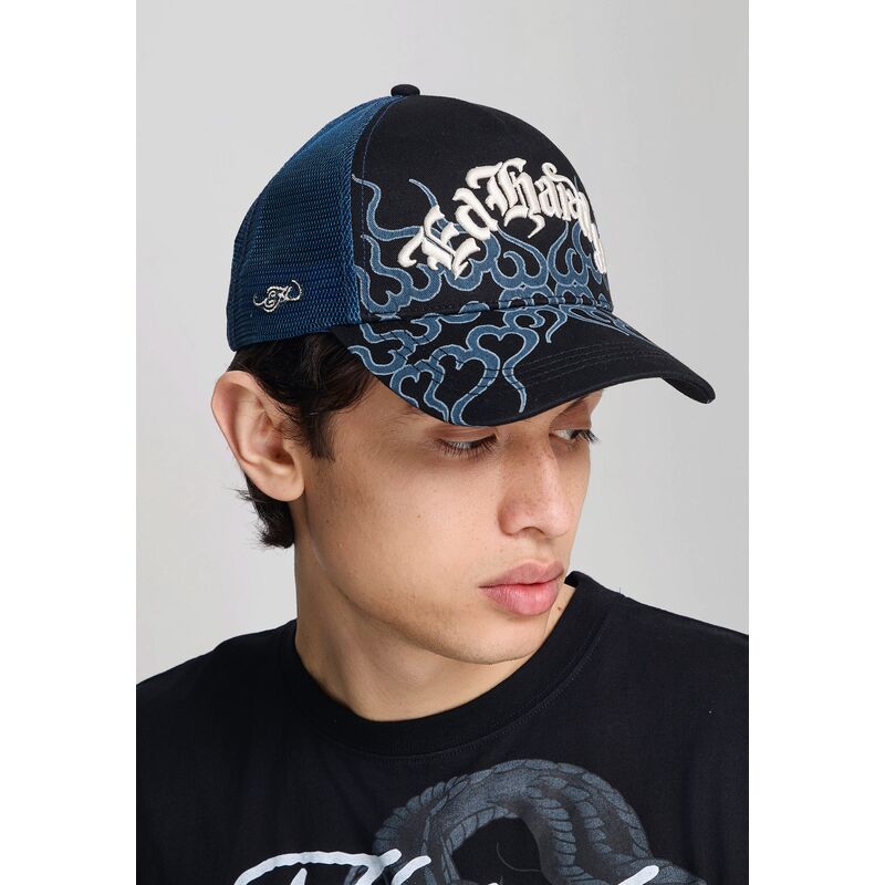 gorra-trucker-negra-flaming-de-ed-hardy
