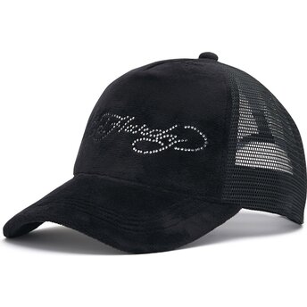 Gorra trucker negra Core Silver Diamante Velour de Ed Hardy