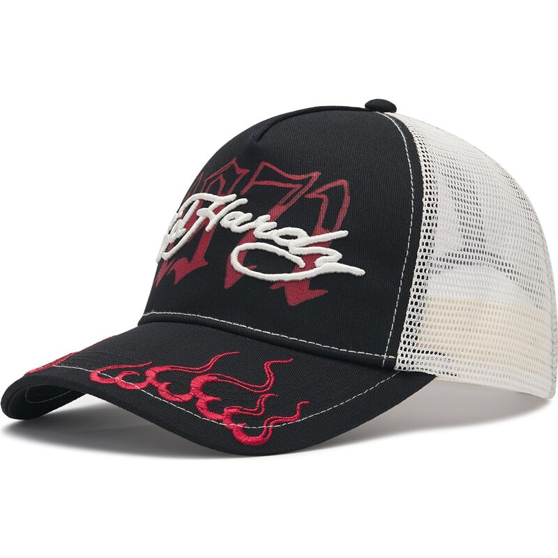 ed-hardy-1971-black-beige-and-red-trucker-hat ed-hardy-1971-black-beige-and-red-trucker-hat