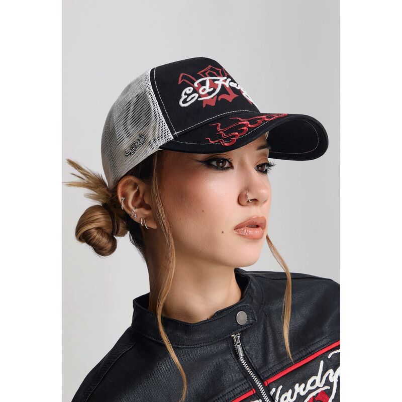 gorra-trucker-negra-beige-y-roja-1971-de-ed-hardy gorra-trucker-negra-beige-y-roja-1971-de-ed-hardy