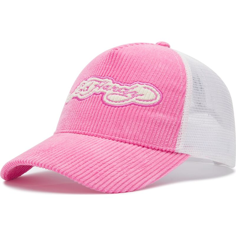 gorra-trucker-rosa-y-blanca-embroidery-applique-cord-de-ed-hardy gorra-trucker-rosa-y-blanca-embroidery-applique-cord-de-ed-hardy