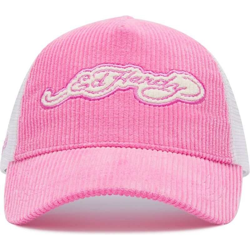 gorra-trucker-rosa-y-blanca-embroidery-applique-cord-de-ed-hardy gorra-trucker-rosa-y-blanca-embroidery-applique-cord-de-ed-hardy