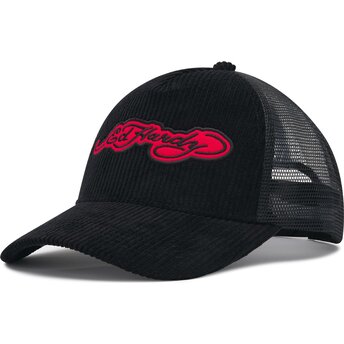 Gorra trucker negra Embroidery Applique Cord de Ed Hardy
