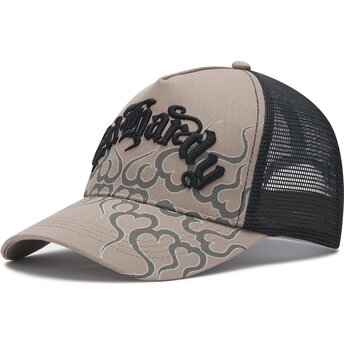 Gorra trucker gris y negra Flaming de Ed Hardy