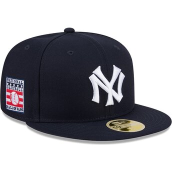 Gorra plana azul marino ajustada 59FIFTY Hall Of Fame de New York Yankees MLB de New Era