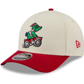 New Era Curved Brim 9FORTY M-Crown All Star Game Fan Pack Philadelphia Phillies MLB Beige and Red Snapback Cap