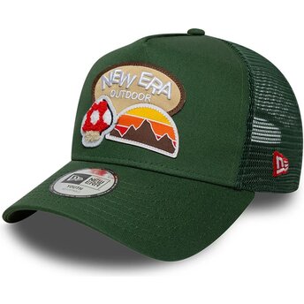 Gorra trucker verde para niño A Frame Outdoor de New Era