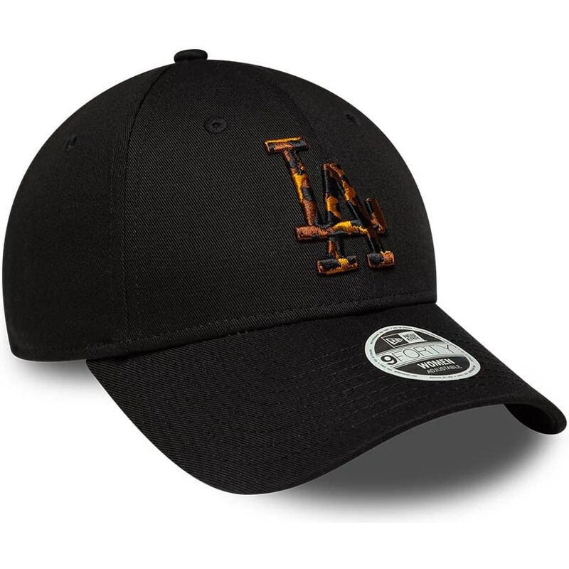 new-era-curved-brim-women-9forty-tort-infill-los-angeles-dodgers-mlb-black-adjustable-cap