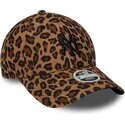new-era-curved-brim-women-black-logo-9forty-leopard-cord-new-york-yankees-mlb-leopard-adjustable-cap