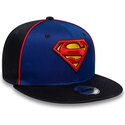 gorra-plana-azul-snapback-para-nino-9fifty-piping-de-superman-dc-comics-de-new-era