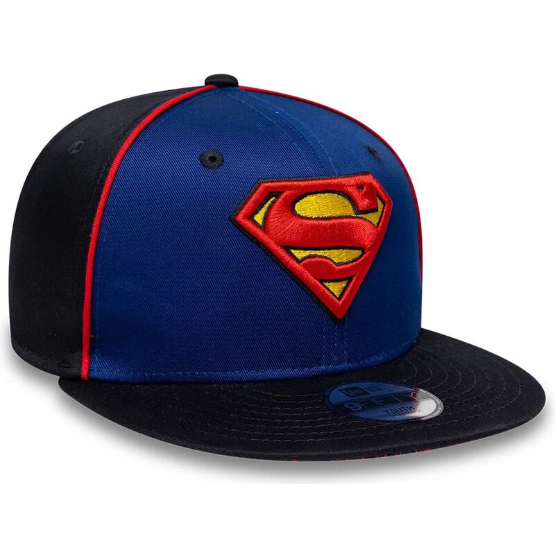 new-era-flat-brim-youth-superman-9fifty-piping-dc-comics-blue-snapback-cap